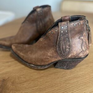 Brown Leather Ankle Boots